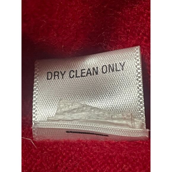 Merona 100% Merino Wool Argyle Sweater Red Gray Black V Neck Medium - Picture 10 of 10